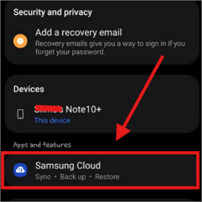go to samsung cloud